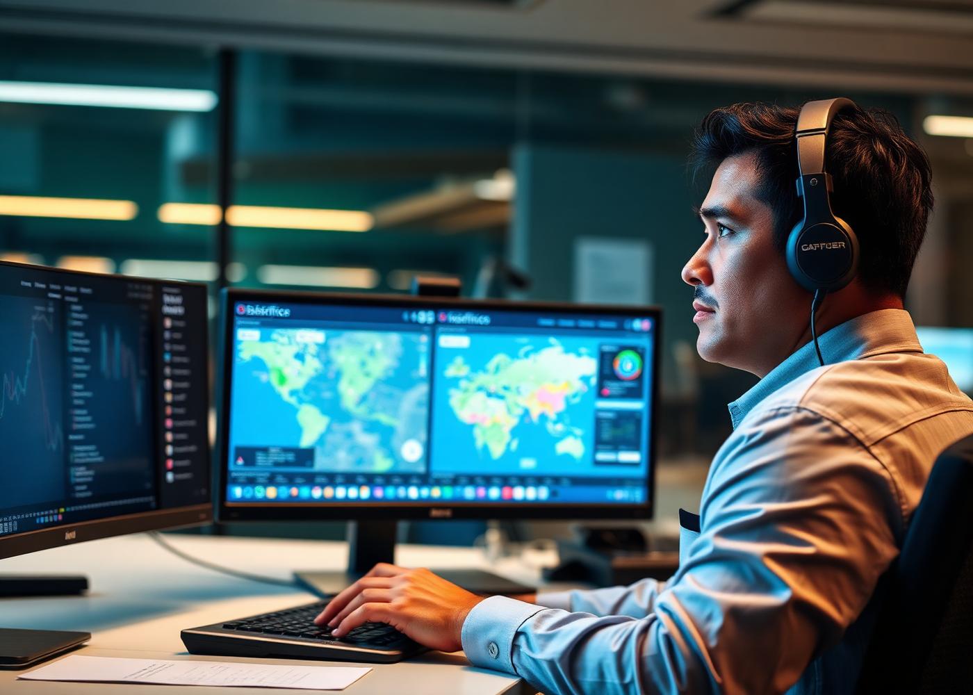 Drivri dispatcher operating the live map