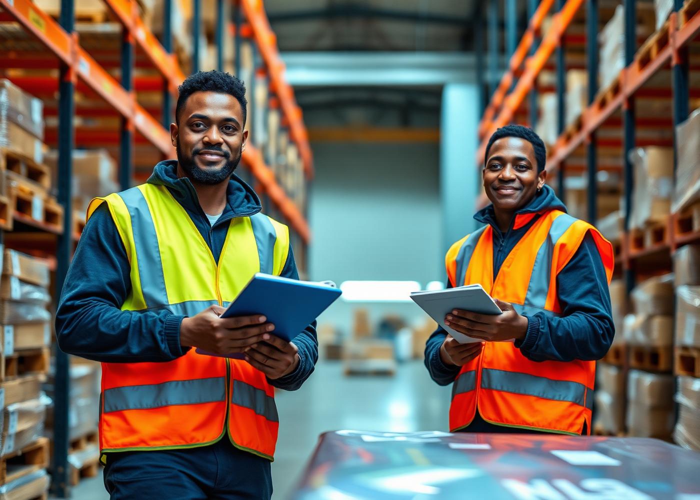 Drivri warehouse team checking pallets